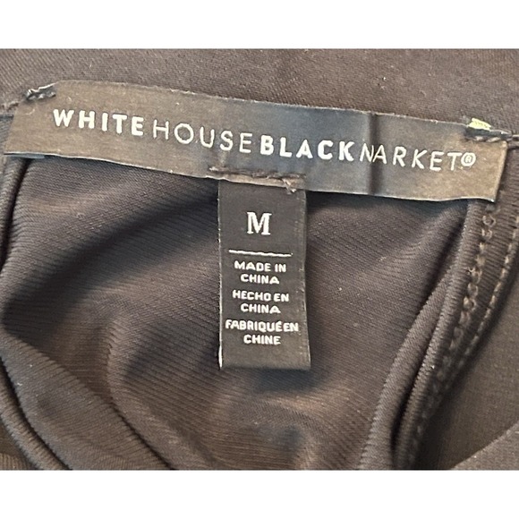White House Black Market womens sleeveless blouse M Black - Picture 3 of 4